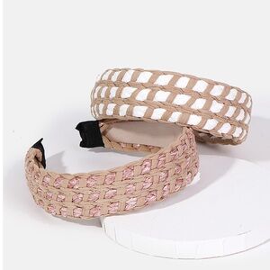 New Boutique Braided Head Bands Set of 2